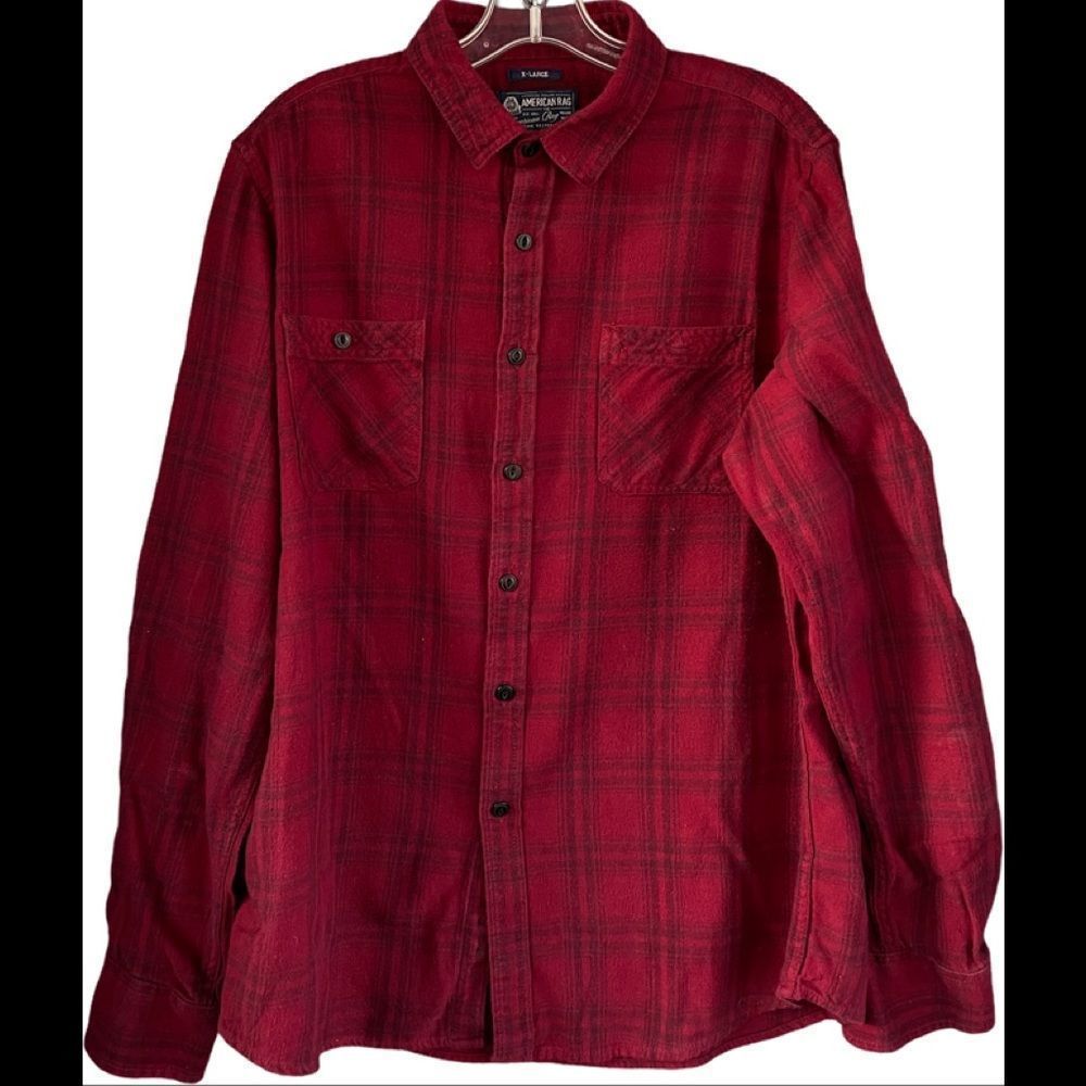 American Rag men’s 100% Cotton Red Flannel